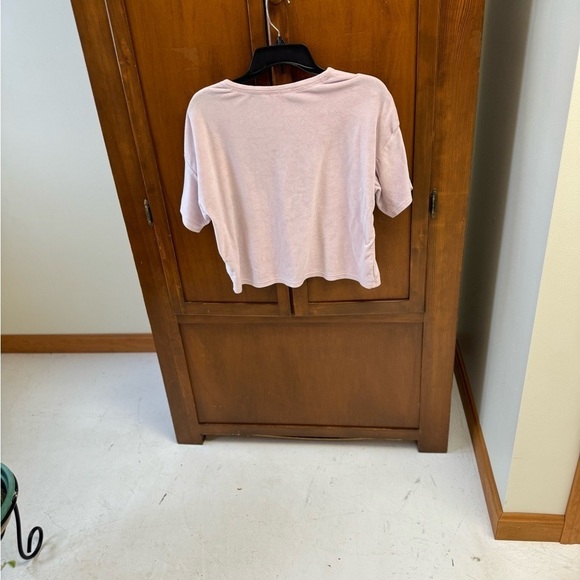 Juicy Couture jeweled pink velour crop top large - Picture 4 of 5